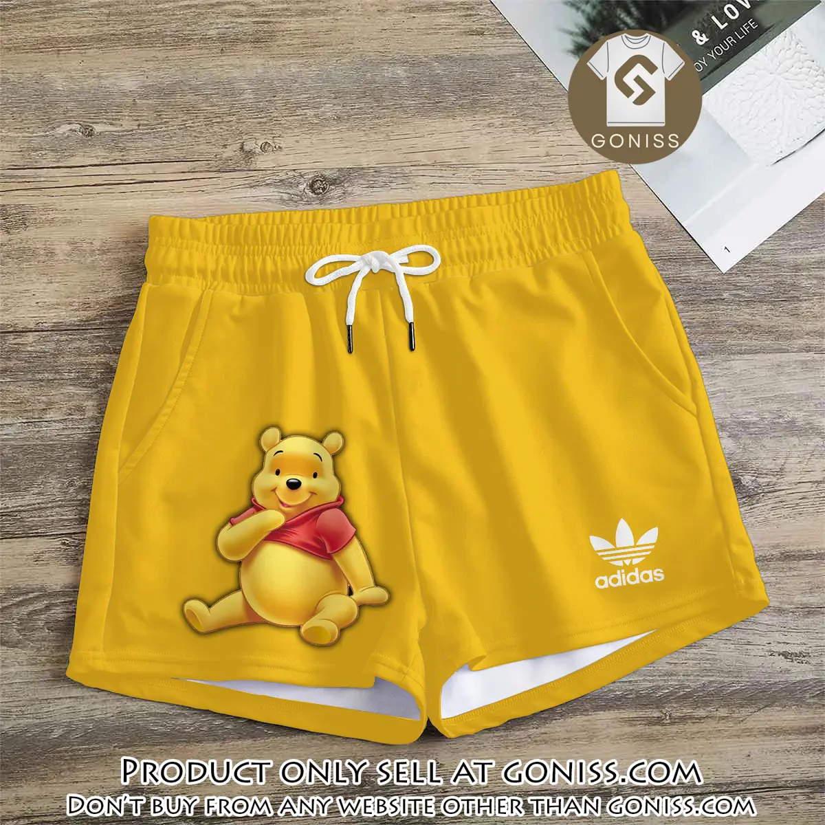 Premium winnie the pooh in adidas women shorts lady beach shorts wms1083 gn1231029